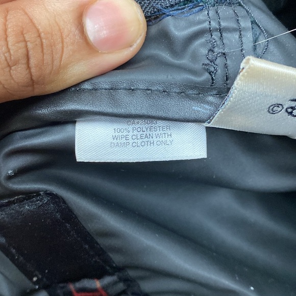 Vintage Walt Disney World Mickey Mouse Green Blue Plaid Mini Backpack - Picture 10 of 13